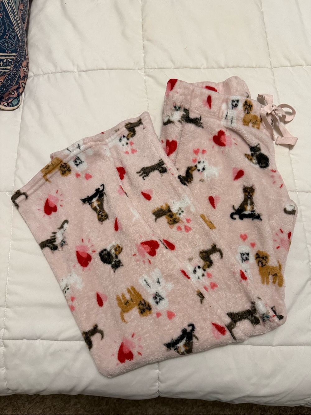Cozy Pink Puppy and Cat Print Women’s Pajama Pants